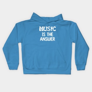 Music Is the Answer - Captivating Musical Instrument Words Kids Hoodie